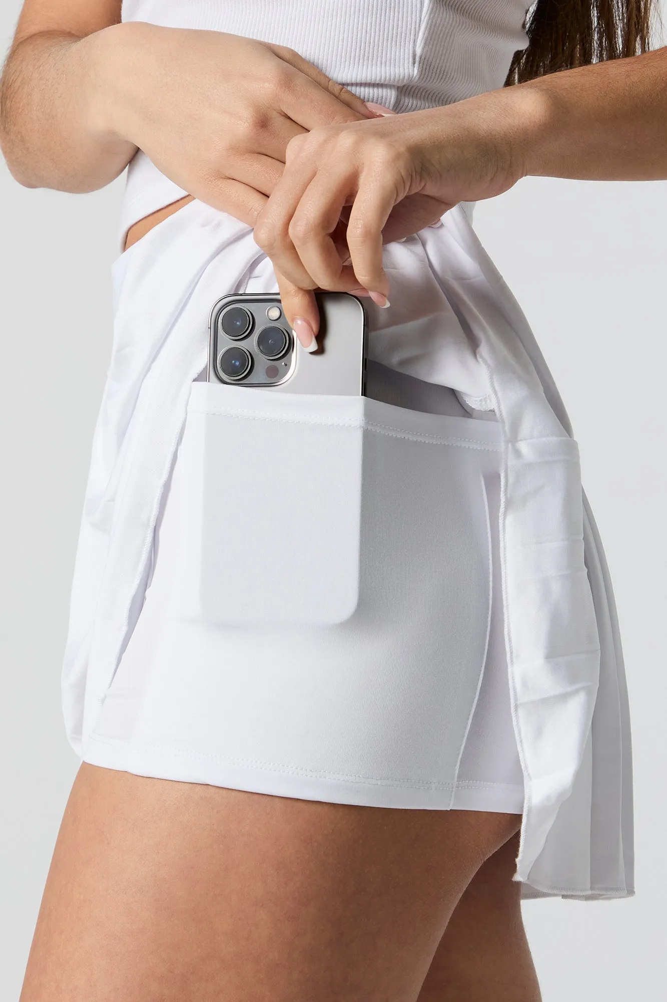 Active Pleated Tennis Skort with Pocket