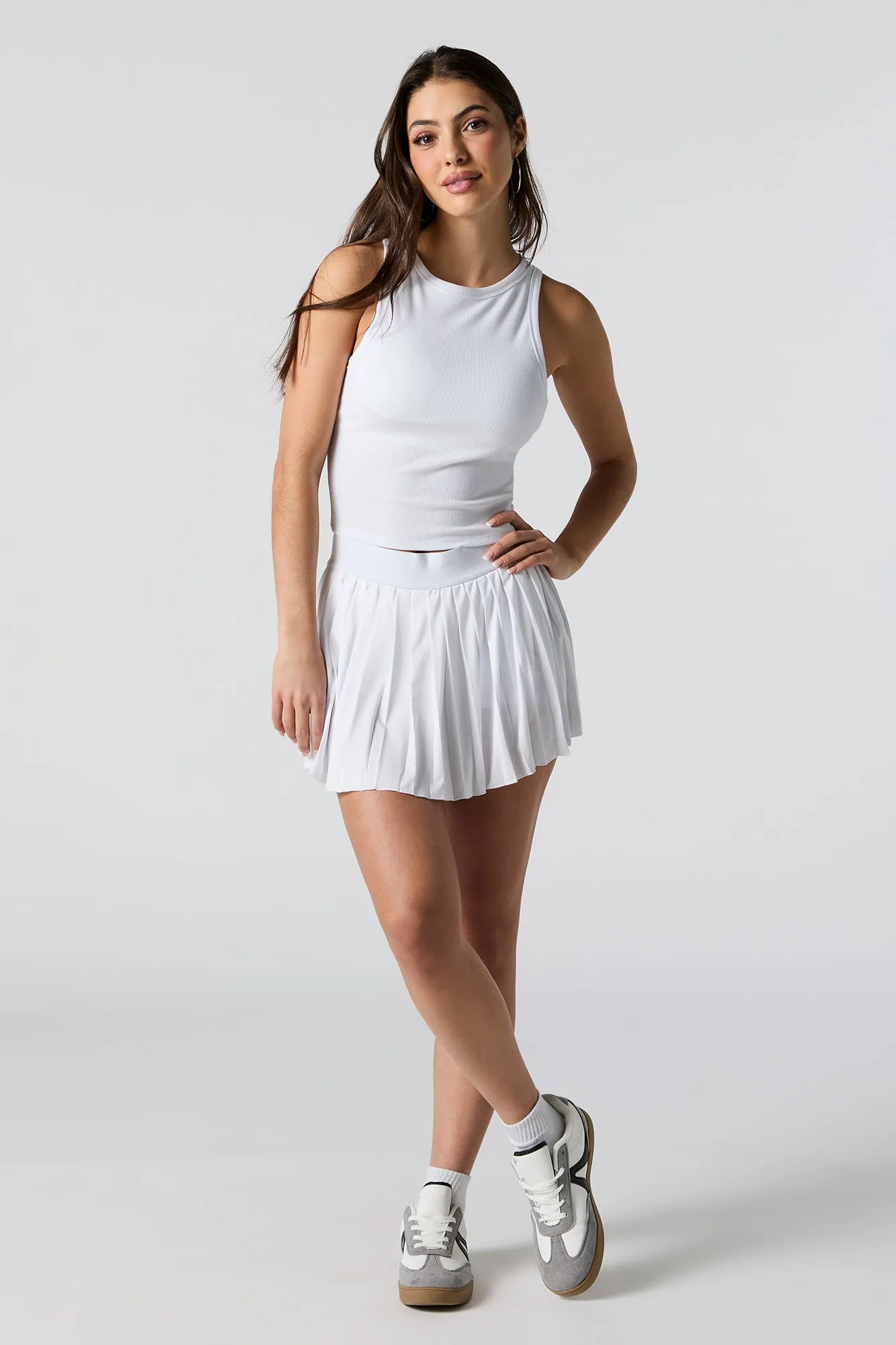 Active Pleated Tennis Skort with Pocket