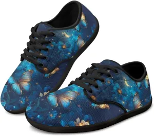 Barefoot Shoes Women Wide Toe Box Zero Drop Shoes Lightweight Lace Up Sneaker Breathable Non-Slip Athletic Barefoot Shoes Casual Walking Flats Shoes