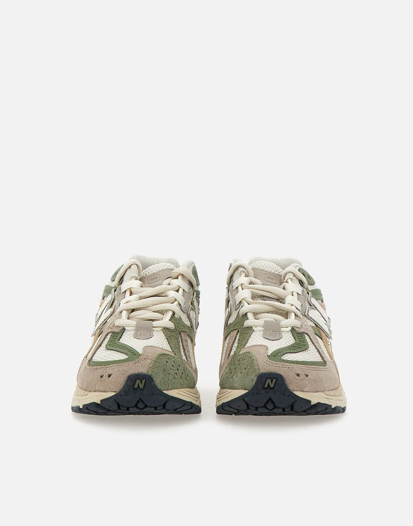 Beige, Green and Pink Sneakers