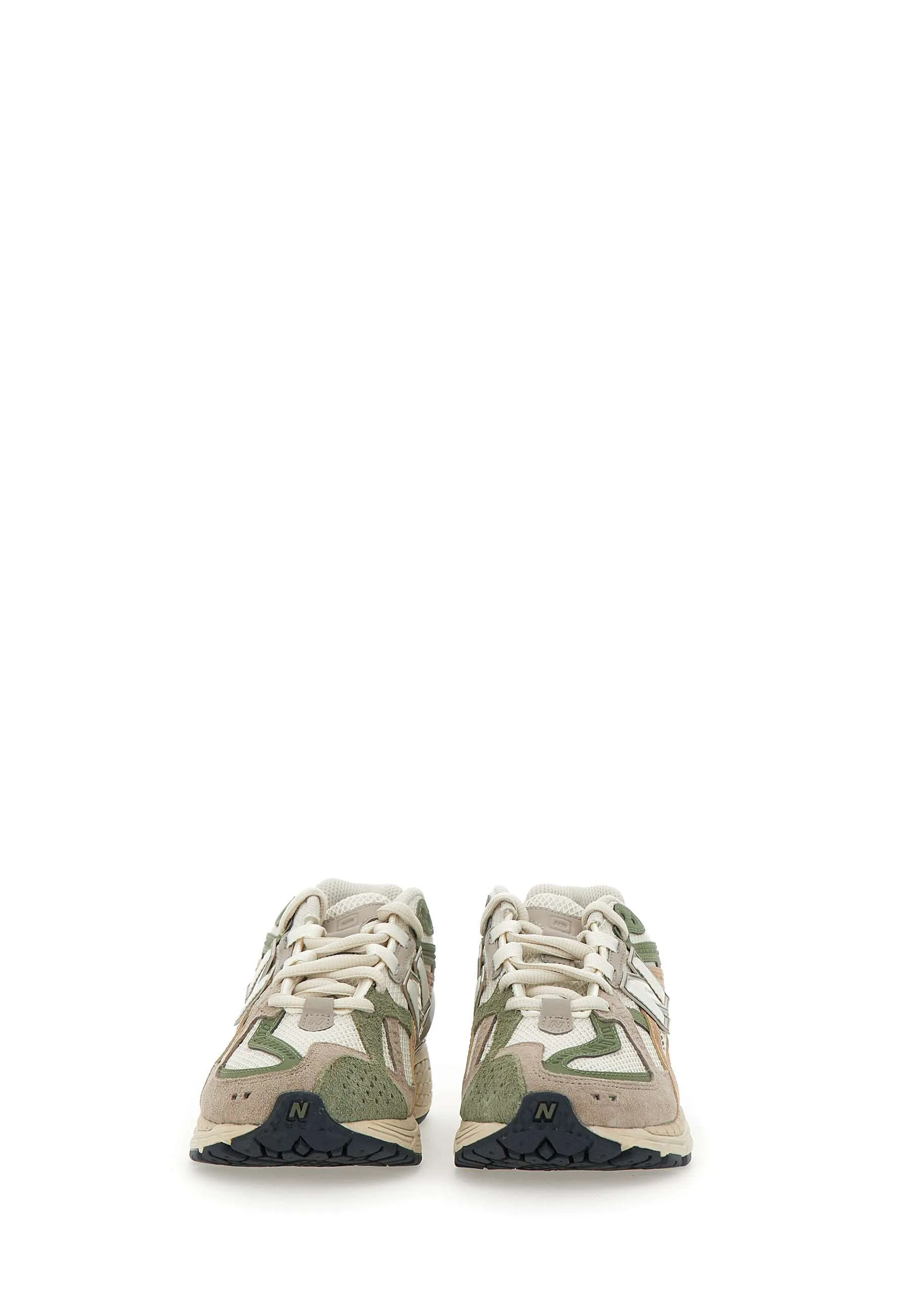 Beige, Green and Pink Sneakers