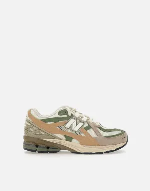 Beige, Green and Pink Sneakers