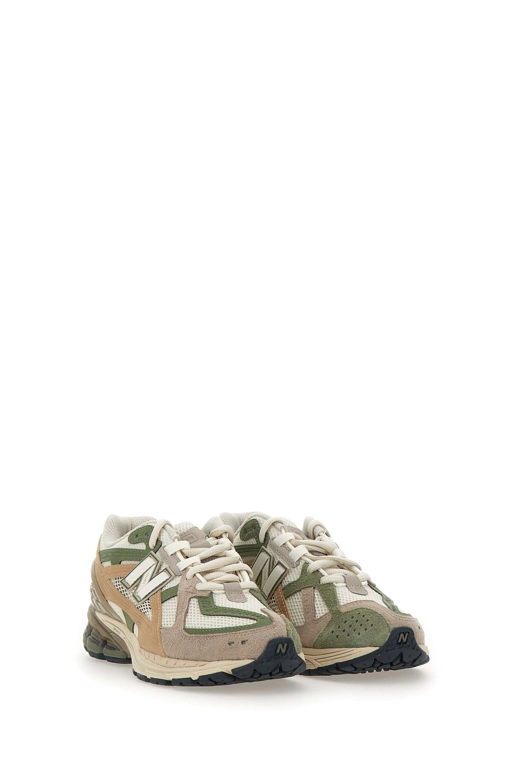 Beige, Green and Pink Sneakers