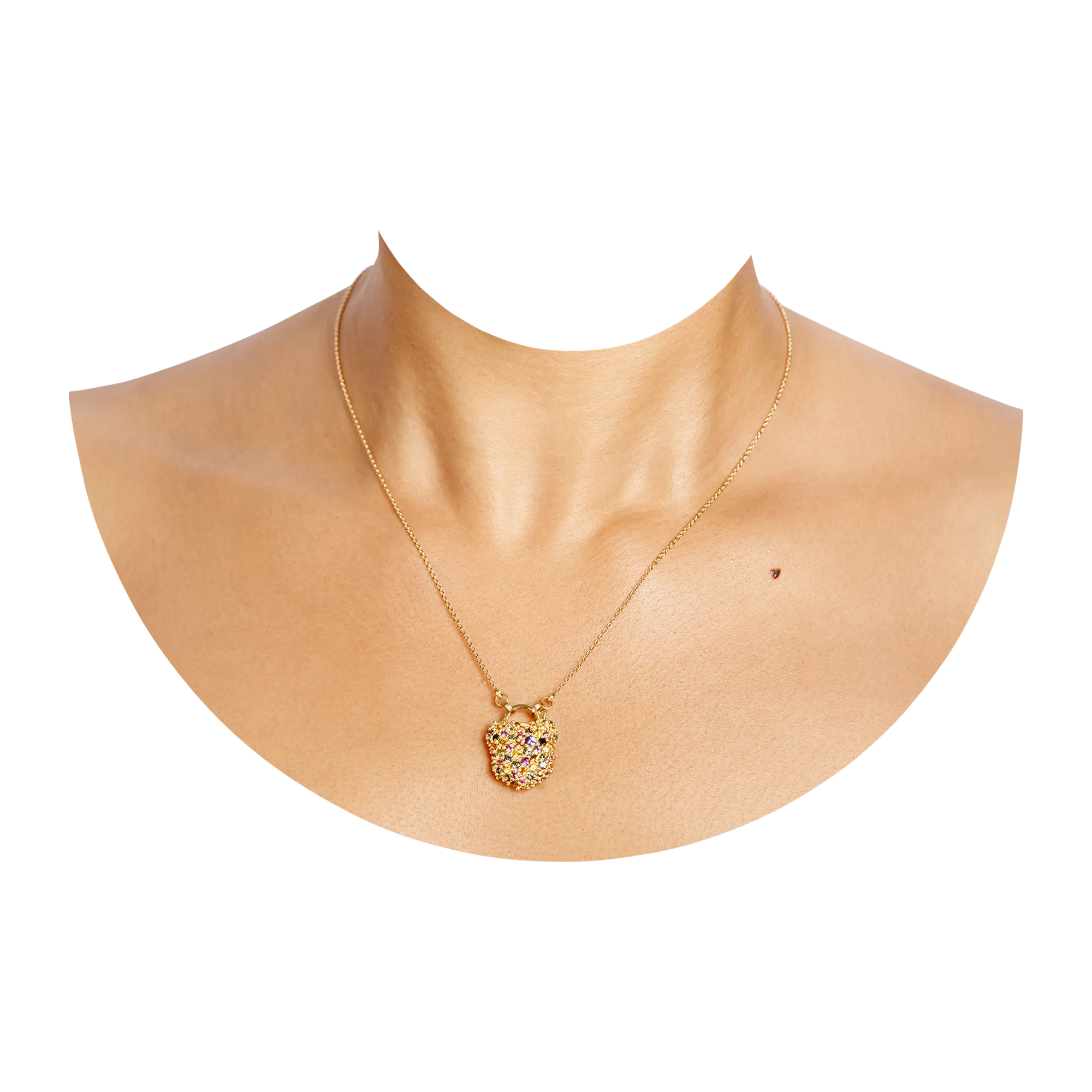 Blossom Crush River Dornano Padlock Necklace - 11283