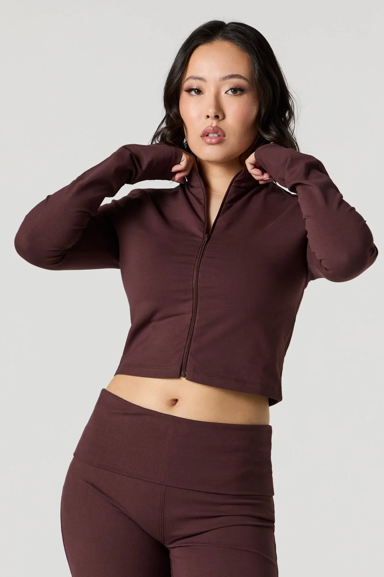 Blouson Active à col cheminée avec fermeture à glissière