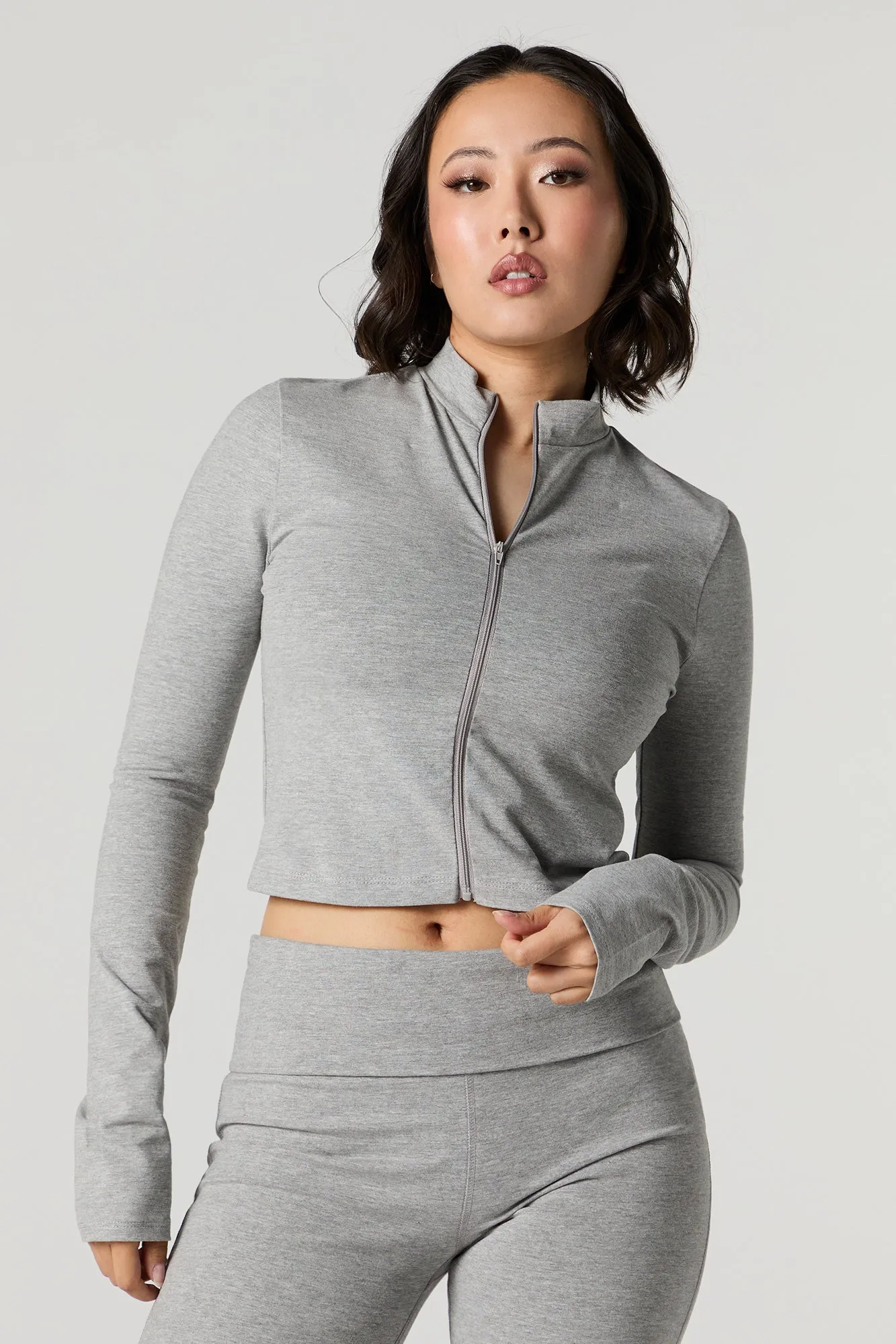 Blouson Active à col cheminée avec fermeture à glissière