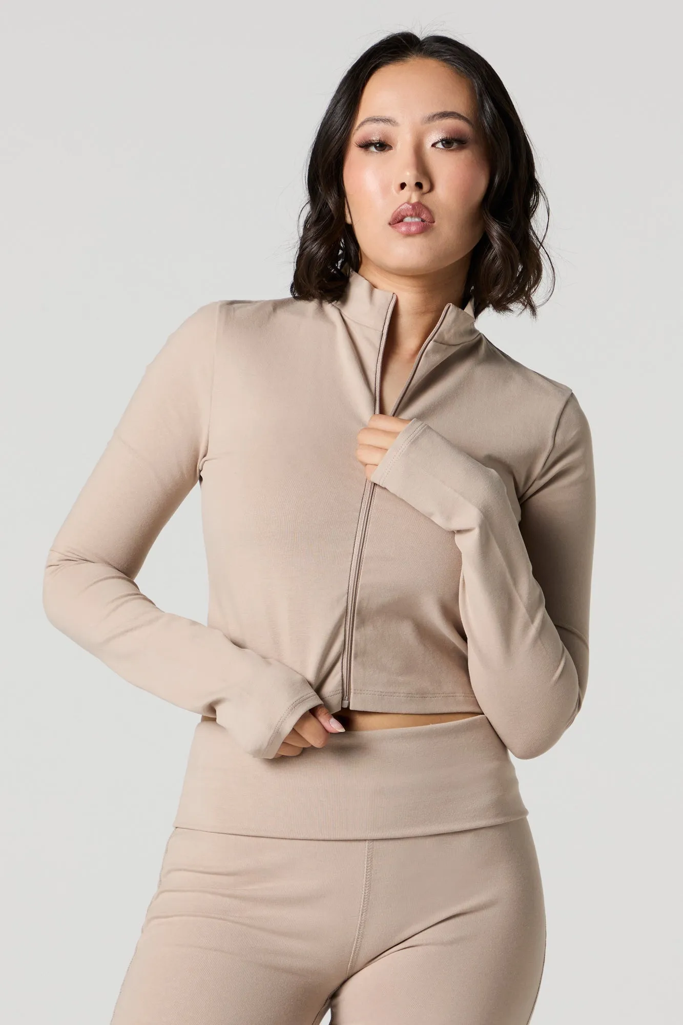 Blouson Active à col cheminée avec fermeture à glissière