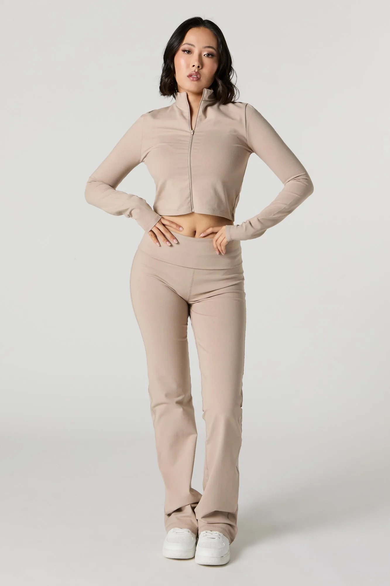 Blouson Active à col cheminée avec fermeture à glissière