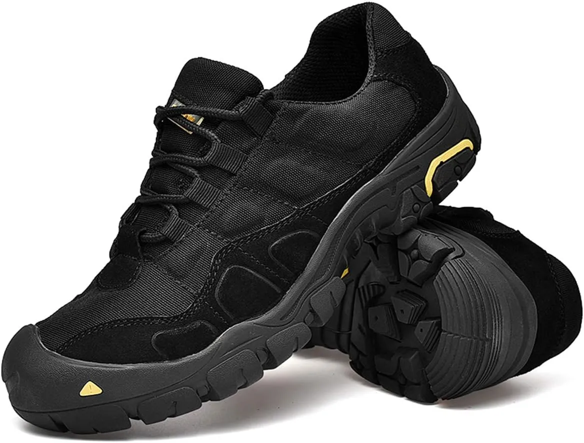CHICLOVEY Men's Non-Slip Outdoor Hiking Sneakers Casual Lace Up Breathable Loafers Shoes