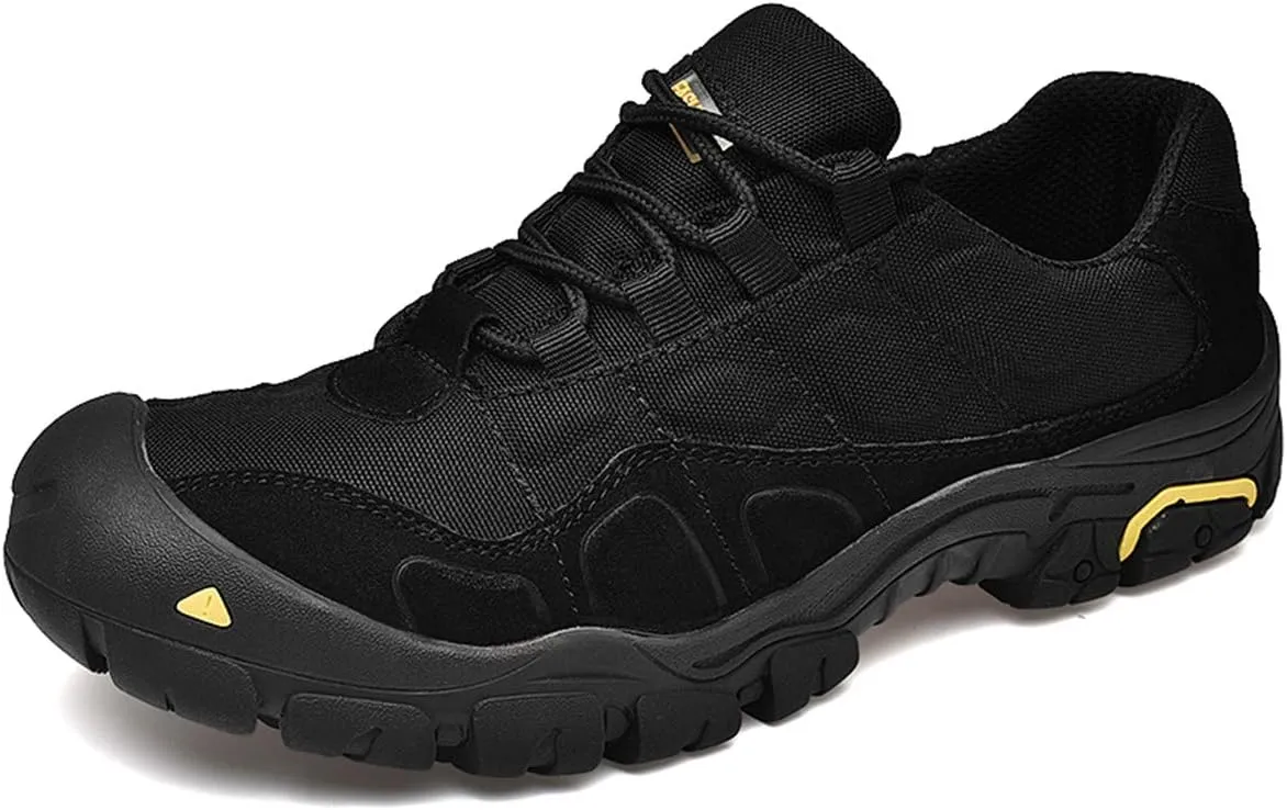 CHICLOVEY Men's Non-Slip Outdoor Hiking Sneakers Casual Lace Up Breathable Loafers Shoes