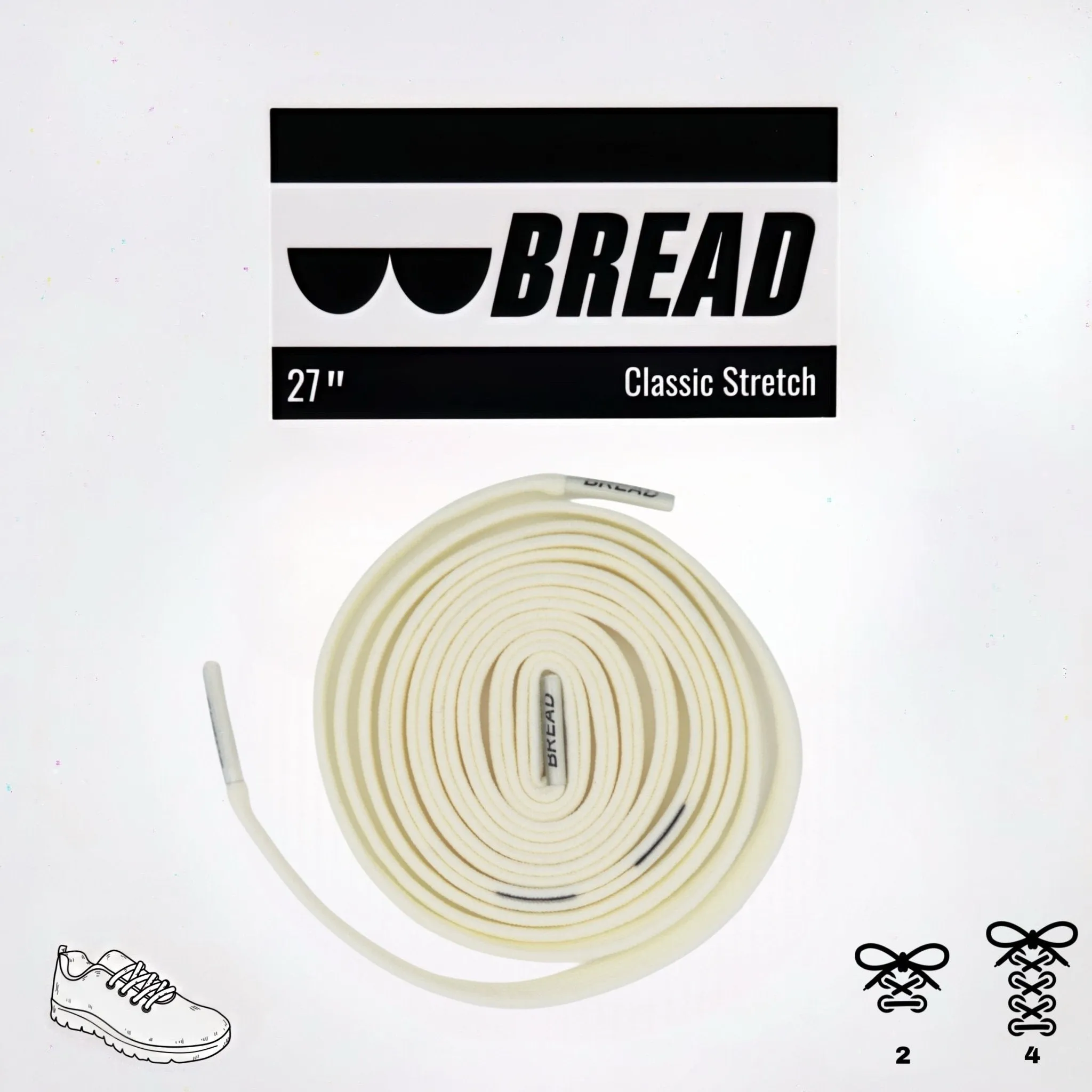 Elastic Shoelaces - Luxe Creme