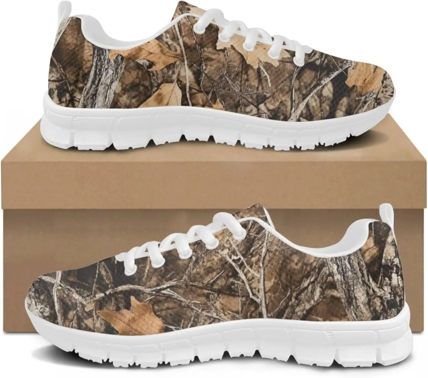 GIFTPUZZ Camo Sneakers Breathable Mesh & Shock-Absorbing Sole for Outdoor/Tactical Use (Men/Women) Size 39-48