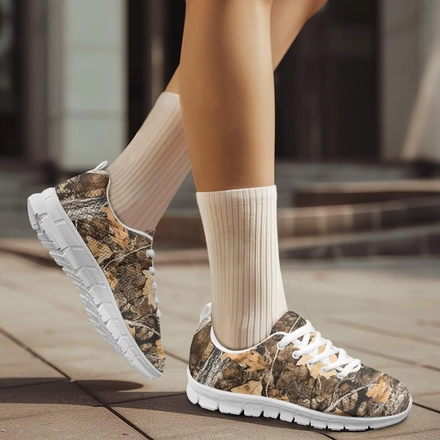 GIFTPUZZ Camo Sneakers Breathable Mesh & Shock-Absorbing Sole for Outdoor/Tactical Use (Men/Women) Size 39-48