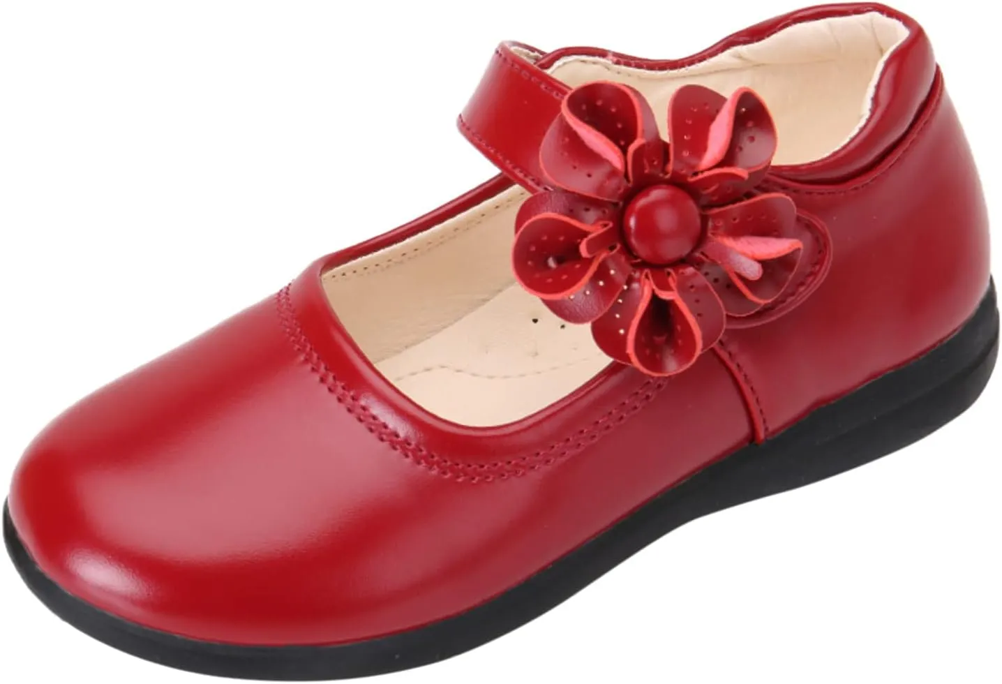 Girls Dress Shoes,Children Baby Girls Leather Flower Princess Shoes Soft Dance Shoes Kids Shoes 3-12 Years