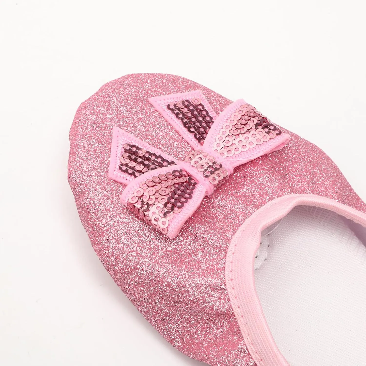 Girls Glitter Ballet Dance Shoes Flats Slippers Shoes Split Sole Slippers for Dance Performance