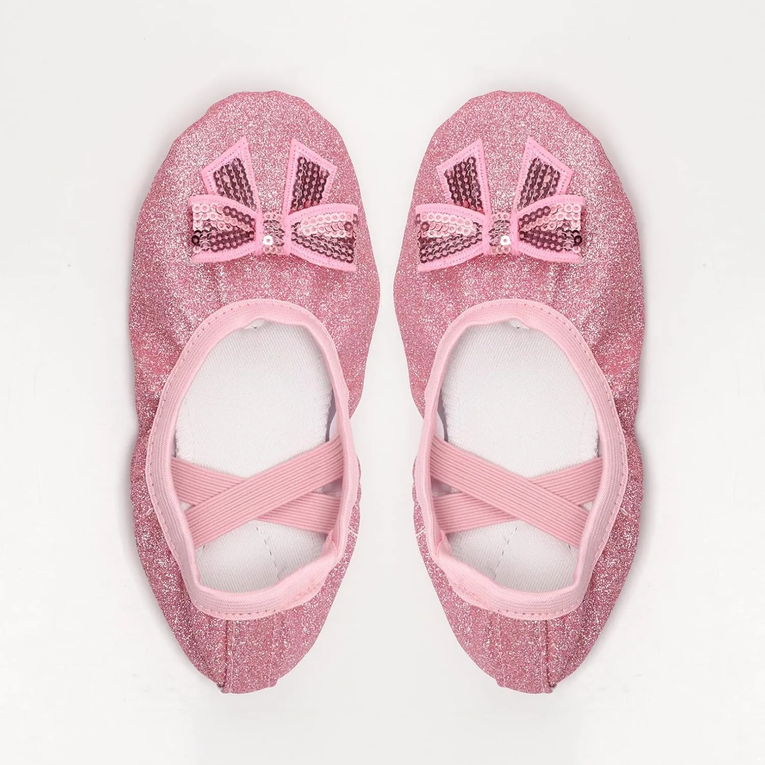 Girls Glitter Ballet Dance Shoes Flats Slippers Shoes Split Sole Slippers for Dance Performance