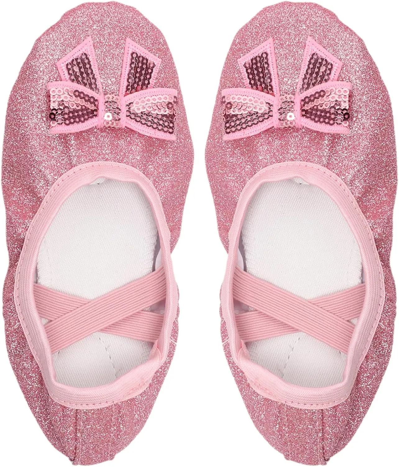 Girls Glitter Ballet Dance Shoes Flats Slippers Shoes Split Sole Slippers for Dance Performance