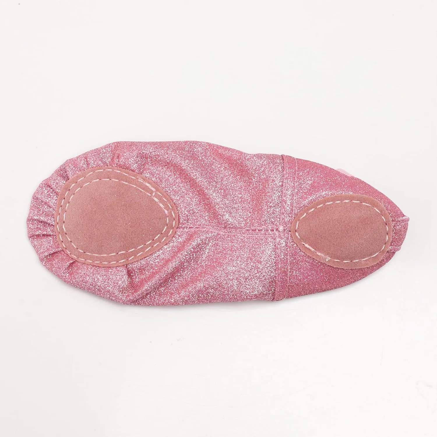 Girls Sparkly Ballet Dance Shoes Bowknot Split Sole Dance Practice Flats Shoes Roll Up Slippers
