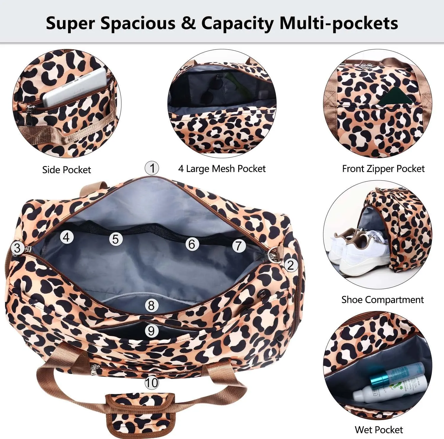 Gym Bag for Women, Small Sport Duffel Bag for Yoga Swim Dance, Gyms and Weekend Getaway,Gymbag Waterproof Dufflebag with Shoe and Wet Clothes Compartments,Carryon Overnight