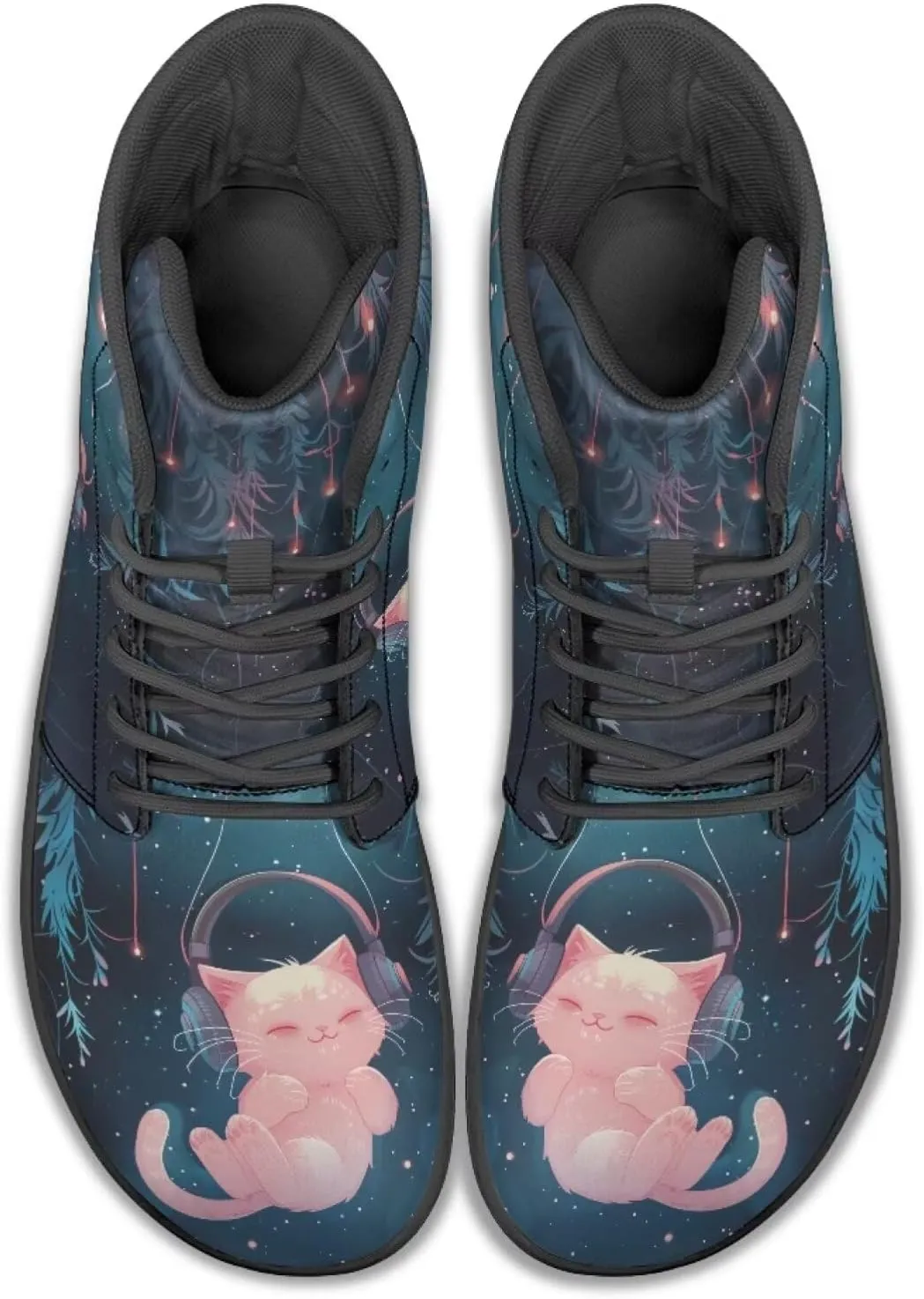High Top Animal Design Barefoot Shoes Men, Wide Toe, Rubber Sole Sneakers for Running & Zero-Drop Shoes with Ground Feel