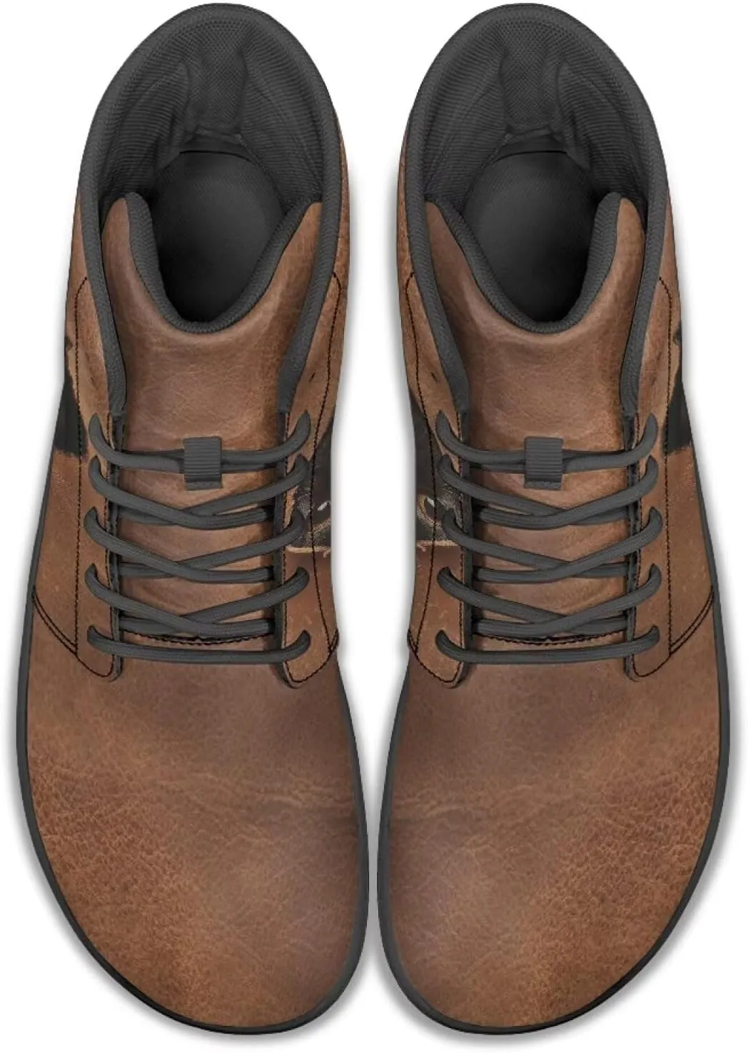 High Top Animal Design Zero-Drop Barefoot Shoes, Wide Toe Shoes for Men - Rubber Sole Running Shoes