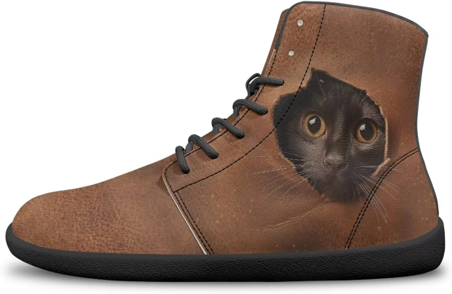 High Top Animal Design Zero-Drop Barefoot Shoes, Wide Toe Shoes for Men - Rubber Sole Running Shoes