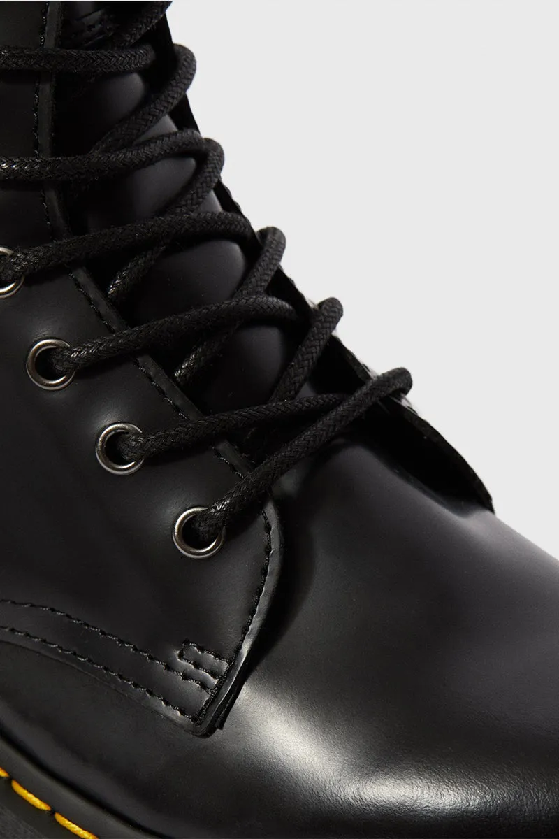 Jadon Smooth Leather Boots - Black