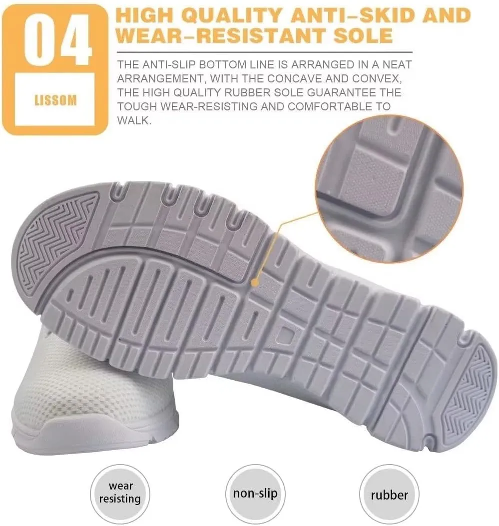 KEIAHUAN Womens Running Shoes Casual Fashion Flats Lightweight Breathable Mesh Sneakers Non Slip Athletic Tennis Shoes