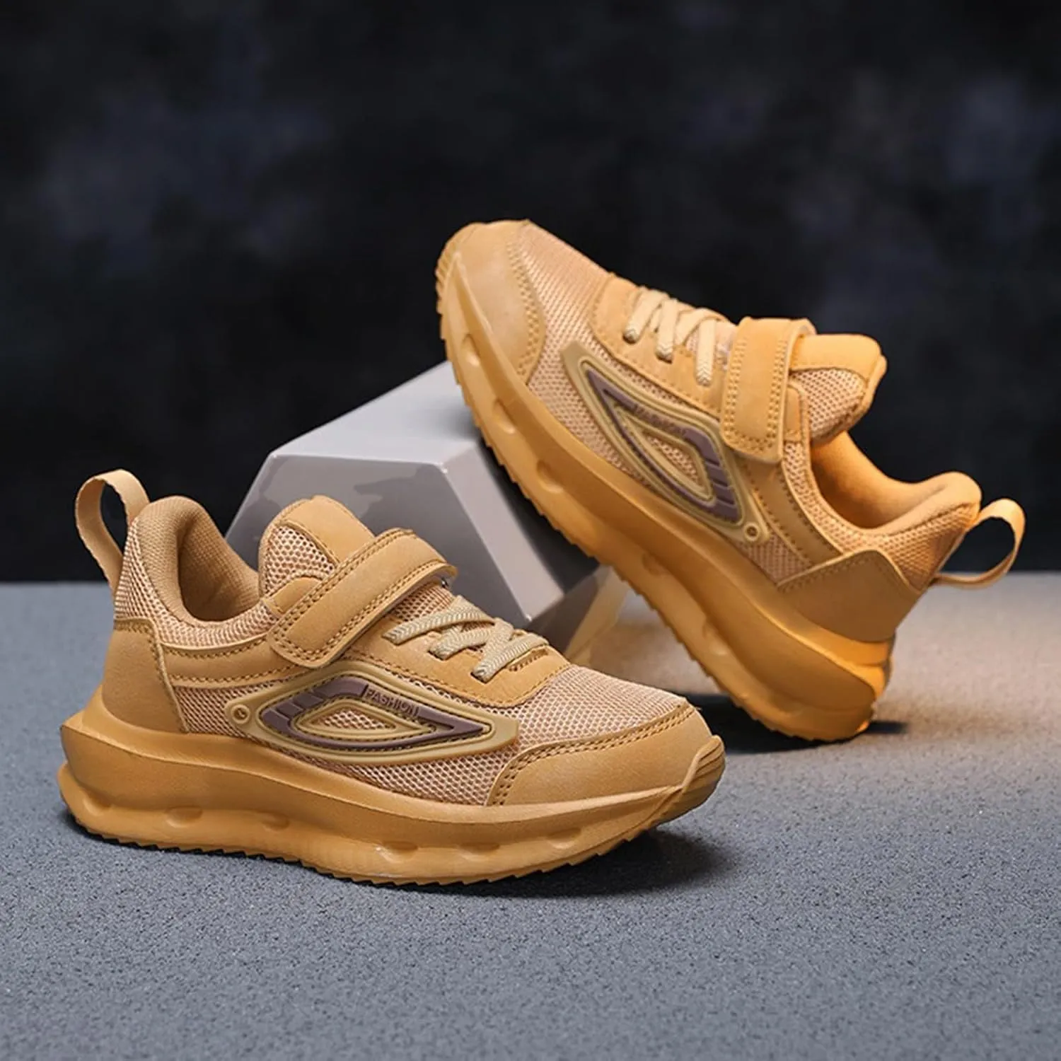 Kids Sneakers for Boys Girls Running Tennis Shoes Lightweight Breathable Adjustable Sport Athletic Non-Slip Shoes