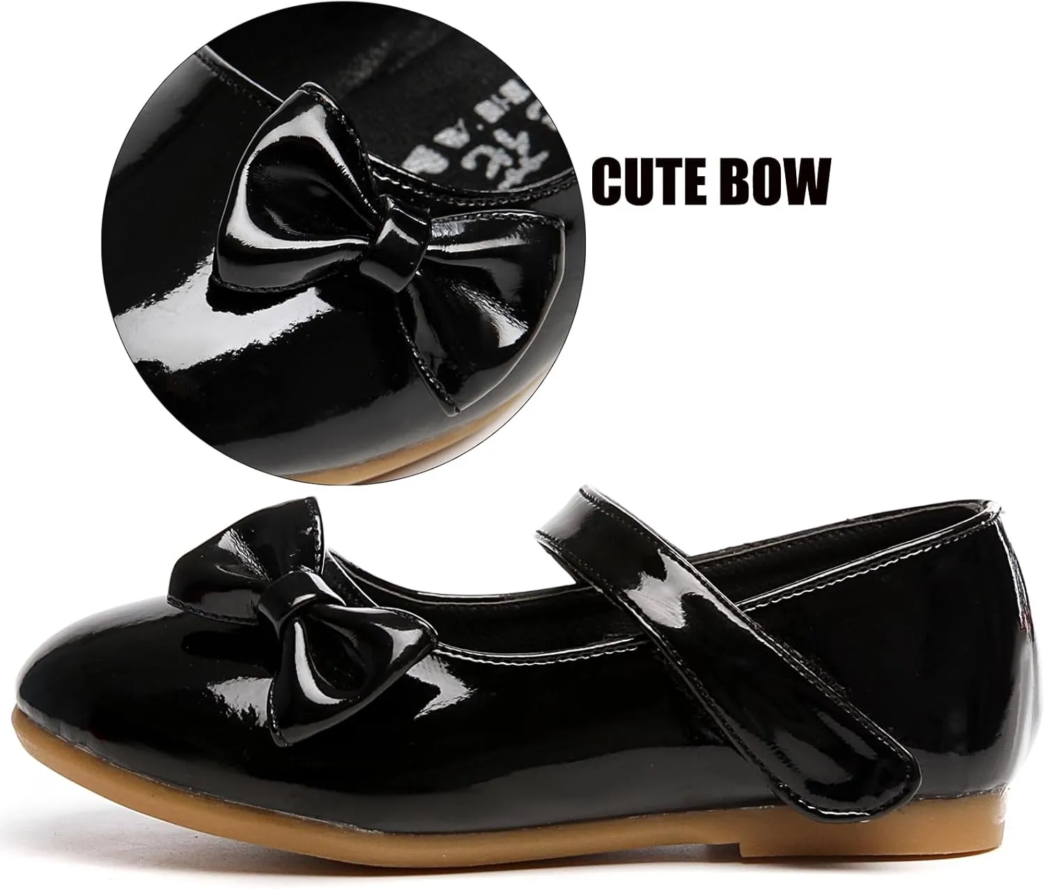 Little Flower Girls Gift Shoes Bow Dress Mary Jane Ballet Flats(Toddler/Little/Big Kid)