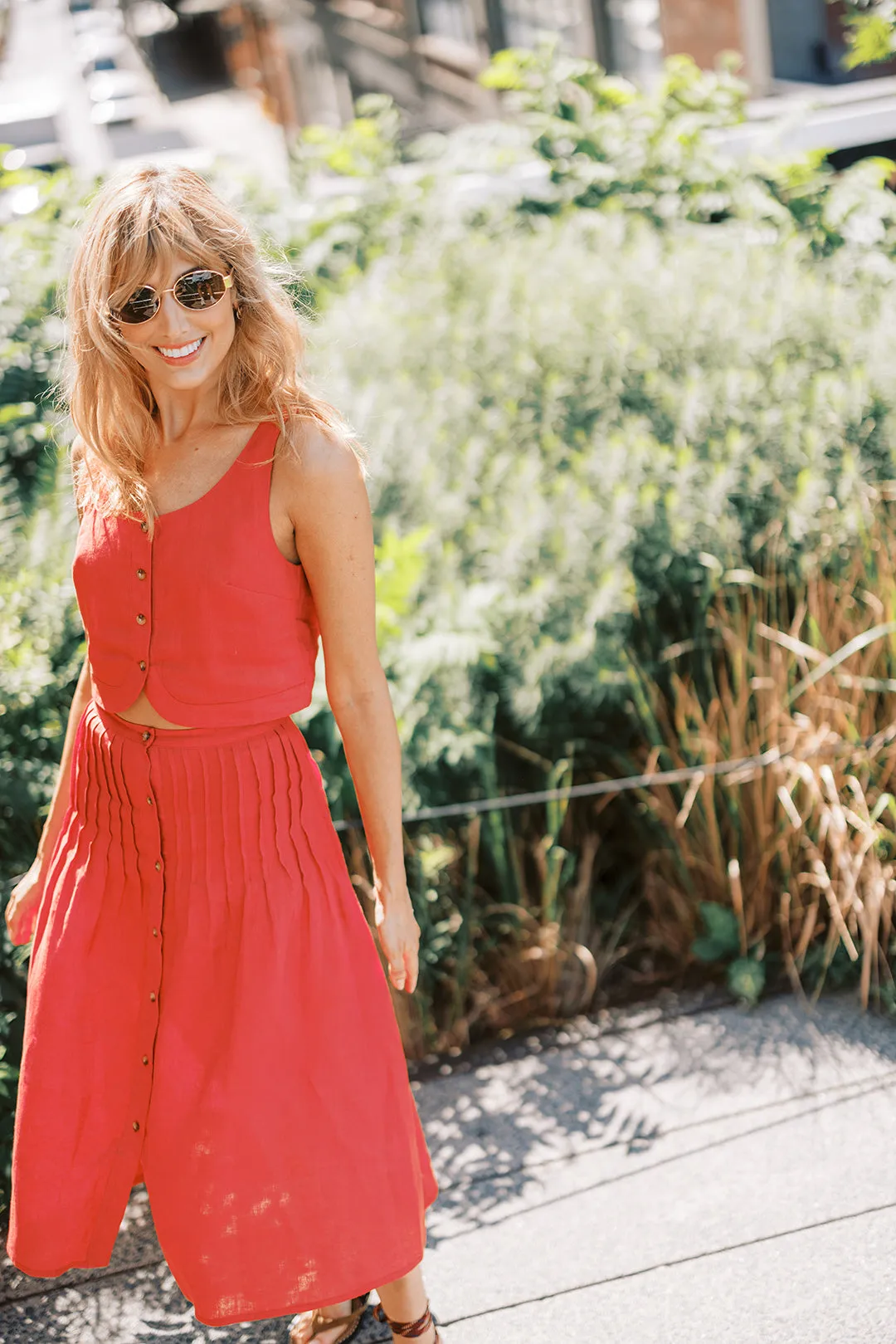 MASON'S DAUGHTER Andrea Top, Tomato Red