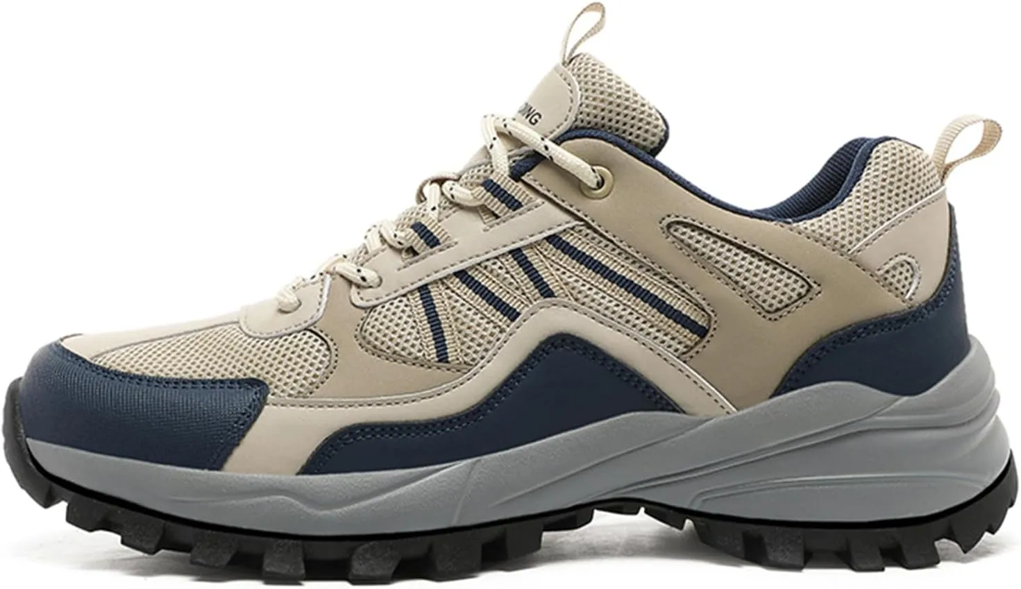 Mens Hiking Shoes Walking Trainers Outdoor Work Sneakers Running Shoes Non-Slip Breathable Trekking Footwear for Camping Travel
