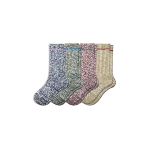 Men's Slub Calf Socks 4-Pack