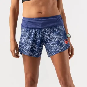 rabbit Smashems 4" Short | Navy Purple | Womens