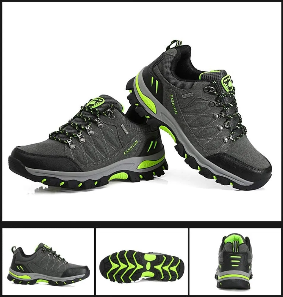 Rojeam Women Men Mountain Trekking Boots Lace-up Hiking Boots Walking Trainers Shoes for Outdoor Sports