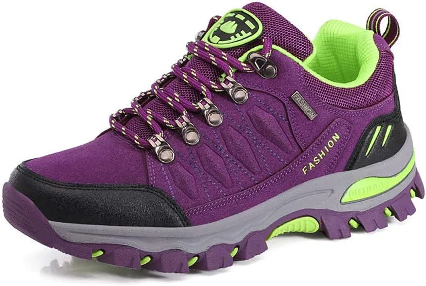 Rojeam Women Men Mountain Trekking Boots Lace-up Hiking Boots Walking Trainers Shoes for Outdoor Sports