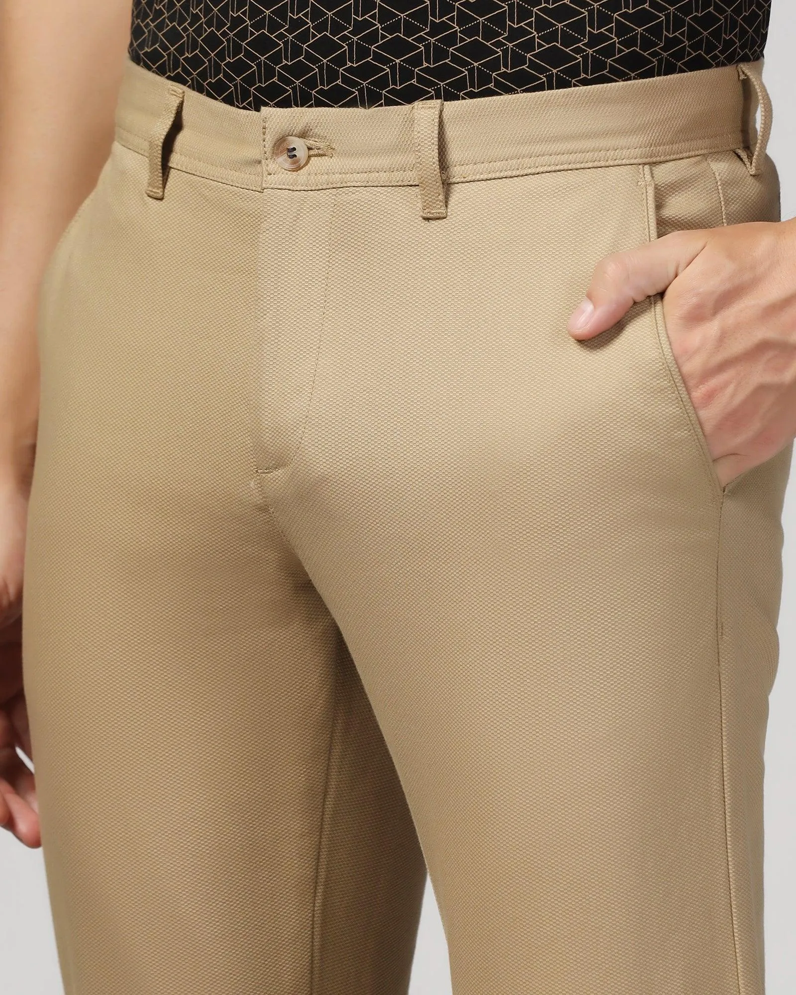 Slim Comfort B-95 Casual Khaki Textured Khakis - Tark