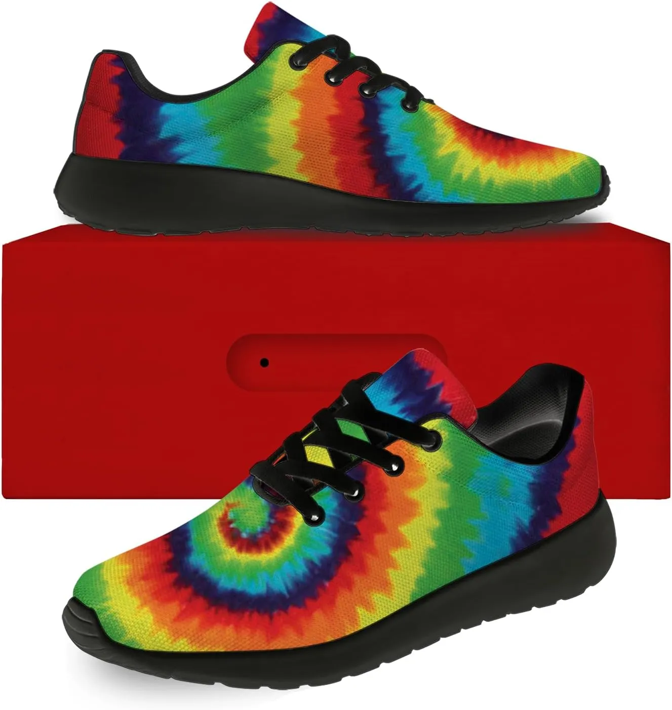 Tie Dye Shoes for Men Women Tennis Shoes Comfortable Walking Sneakers Gifts for Him Her