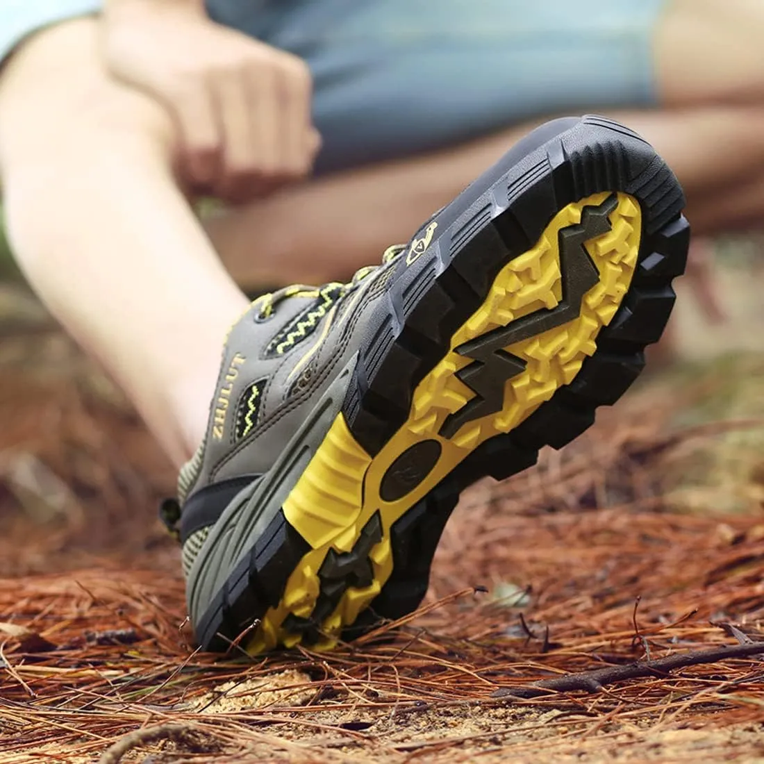 Women Trainers Men Shoes Hiking Shoes Mid-Calf Sneakers Children Water Resistant Trekking Footwear Walking Black Shoes